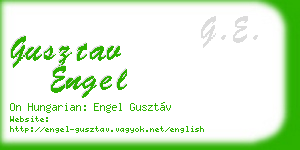 gusztav engel business card