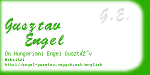 gusztav engel business card